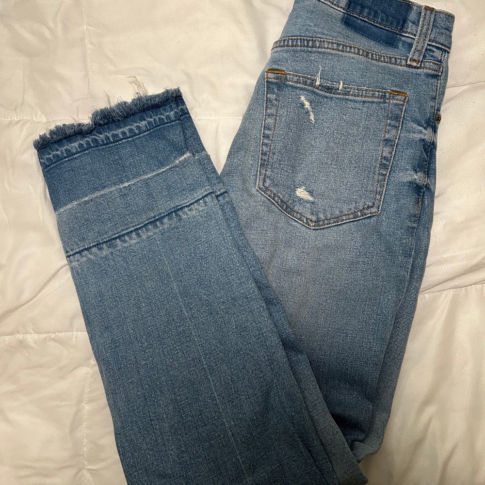 Abercrombie ultra high-rise ankle straight jeans